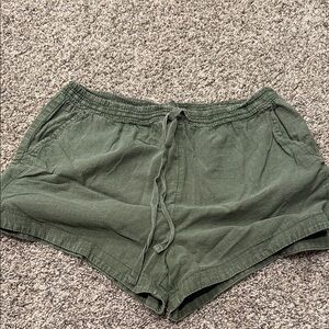 Olive Green Women's Shorts